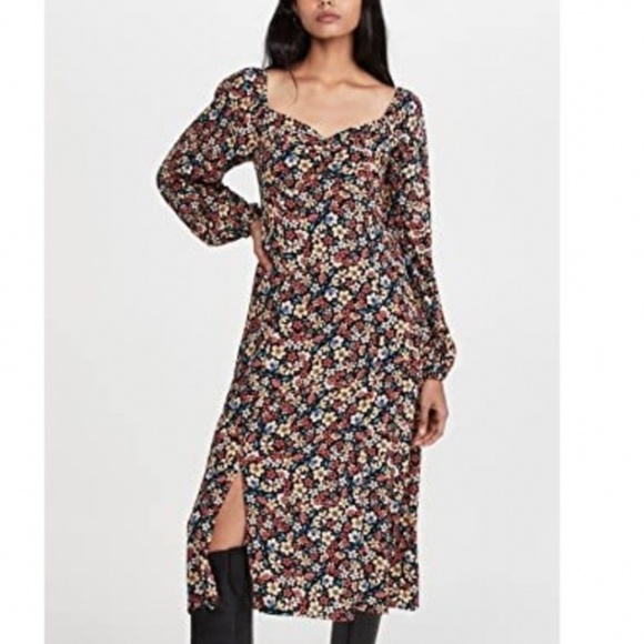 Lost + wander | NWT ditsy floral midi dress - Picture 1 of 7